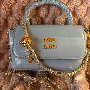 Blue Leather Women's Bag